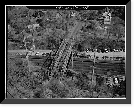 Historic Framed Print, Northeast Railroad Corridor, Amtrak Route between New York/Connecticut & Connec, New Haven, New Haven County, CT - 17,  17-7/8" x 21-7/8"
