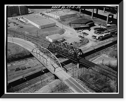 Northeast Railroad Corridor, Amtrak Route between New York/Connecticut & Connec, New Haven, New Haven County, CT - 115, Antique Print