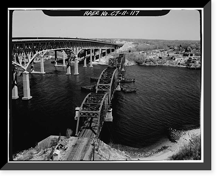 Northeast Railroad Corridor, Amtrak Route between New York/Connecticut & Connec, New Haven, New Haven County, CT - 117 Classic, Historic Print