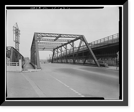Water Street Bridge, US Route 1 spanning Metro-North Commuter Railroad, New Haven, New Haven County, CT, Antique Poster