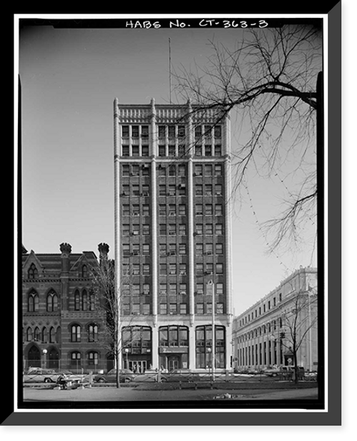 Historic Framed Print, Powell Building, 155-157 Church Street, New Haven, New Haven County, CT - 3,  17-7/8" x 21-7/8"