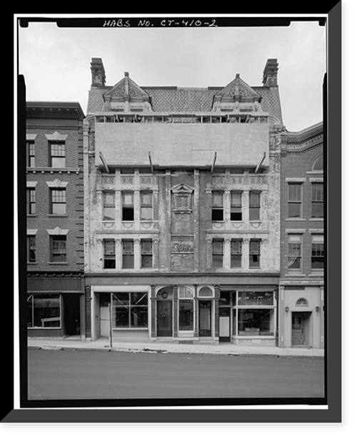 Historic Framed Print, Griggs Building, 221-227 Bank Street, Waterbury, New Haven County, CT - 2,  17-7/8" x 21-7/8"