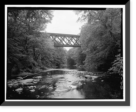 Double Intersection Warren Truss Bridge, Spanning Blackledge River, Colchester, New London County, CT - 5, Antique Wall Art