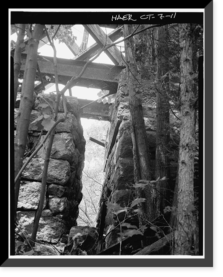 Double Intersection Warren Truss Bridge, Spanning Blackledge River, Colchester, New London County, CT - 11 Classic, Antique Print