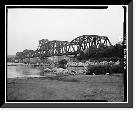 New York, New Haven & Hartford Railroad, Groton Bridge, Spanning Thames River between New London & Groton, New London, New London County, CT - 2 Classic, Historic Print