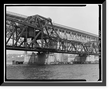 New York, New Haven & Hartford Railroad, Groton Bridge, Spanning Thames River between New London & Groton, New London, New London County, CT - 4, Antique Wall Art