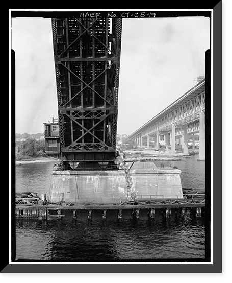 New York, New Haven & Hartford Railroad, Groton Bridge, Spanning Thames River between New London & Groton, New London, New London County, CT - 17 Classic, Vintage Wall Art