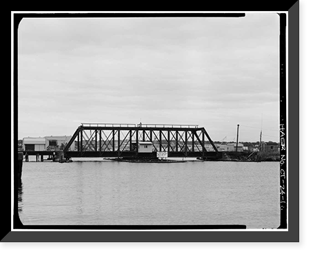 Historic Framed Print, New York, New Haven & Hartford Railroad, Shaw's Cove Bridge, Spanning Shaw's Cove, New London, New London County, CT,  17-7/8" x 21-7/8"