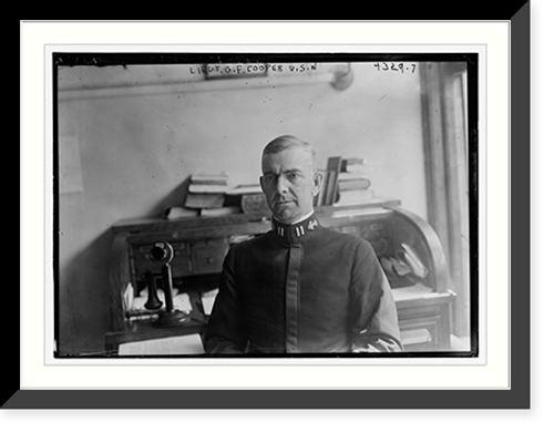 Historic Framed Print, Lt. O.F. Cooper, USN,  17-7/8" x 21-7/8"