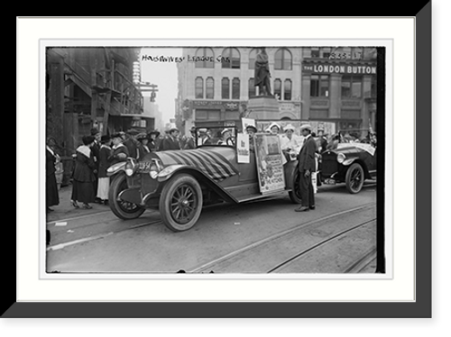 Historic Framed Print, Housewives' League car,  17-7/8" x 21-7/8"
