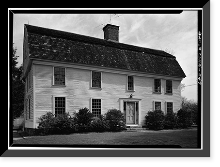 Historic Framed Print, Bradford-Huntington House, 16 Huntingtown Lane, Norwichtown, New London County, CT,  17-7/8" x 21-7/8"