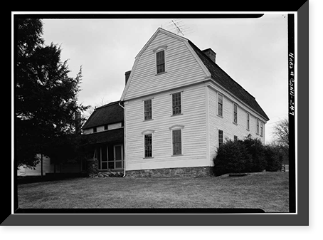 Historic Framed Print, Bradford-Huntington House, 16 Huntingtown Lane, Norwichtown, New London County, CT - 4,  17-7/8" x 21-7/8"
