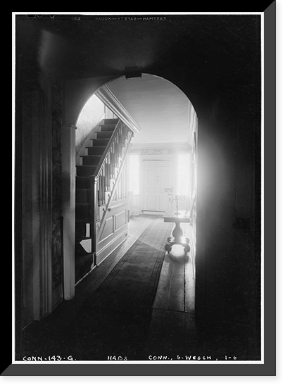 Colonel Henry Champion House, Colchester, New London County, CT - 6, Vintage Print