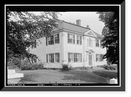 Historic Framed Print, Elisha Payne House, Canterbury, Windham County, CT,  17-7/8" x 21-7/8"