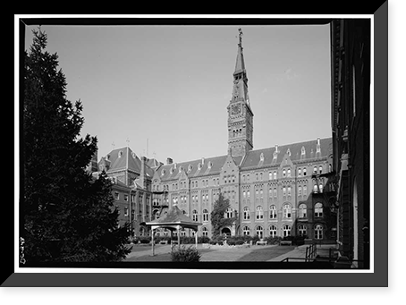 Georgetown University, Healy Building, Thirty-seventh & O Streets, Northwest, Washington, District of Columbia, DC - 4, Antique Poster