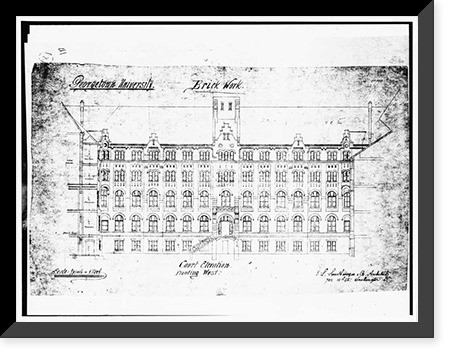 Georgetown University, Healy Building, Thirty-seventh & O Streets, Northwest, Washington, District of Columbia, DC - 35, Historic Reproduction