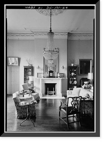 Historic Framed Print, Tudor Place, 1644 Thirty-first Street, Northwest, Washington, District of Columbia, DC - 24,  17-7/8" x 21-7/8"