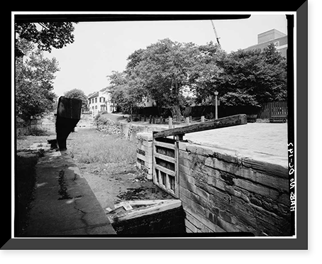 Historic Framed Print, Chesapeake & Ohio Canal, Georgetown Section, East & West parallel to M Street Northwest, Washington, District of Columbia, DC - 3,  17-7/8" x 21-7/8"