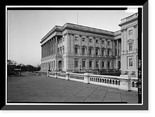 Historic Framed Print, U.S. Capitol, Intersection of North, South, & East Capitol Stree, Washington, District of Columbia, DC - 17,  17-7/8" x 21-7/8"