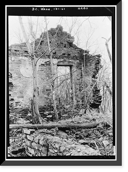 General John Mason House, Analostan Island or Theodore Roosevelt Island, Washington, District of Columbia, DC - 53, Antique Print