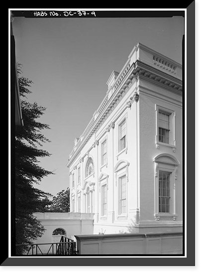Historic Framed Print, White House, 1600 Pennsylvania Avenue, Northwest, Washington, District of Columbia, DC - 9,  17-7/8" x 21-7/8"
