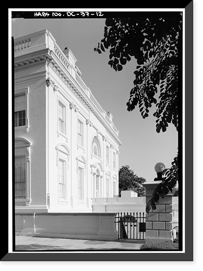 Historic Framed Print, White House, 1600 Pennsylvania Avenue, Northwest, Washington, District of Columbia, DC - 12,  17-7/8" x 21-7/8"