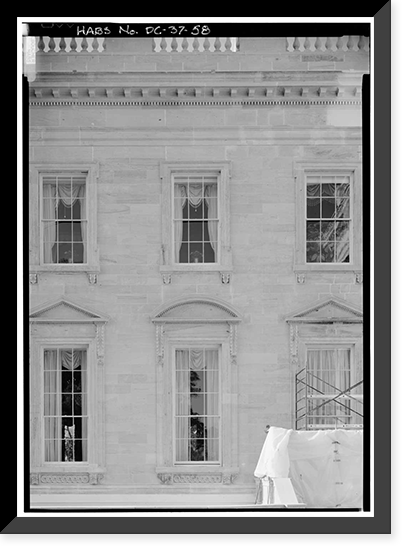 Historic Framed Print, White House, 1600 Pennsylvania Avenue, Northwest, Washington, District of Columbia, DC - 58,  17-7/8" x 21-7/8"