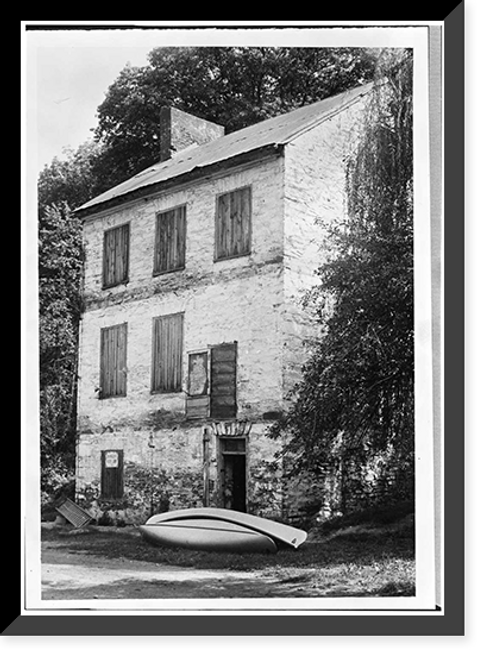 Historic Framed Print, Abner Cloud House, Intersection of Canal Road & Reservoir Road Northw, Washington, District of Columbia, DC,  17-7/8" x 21-7/8"