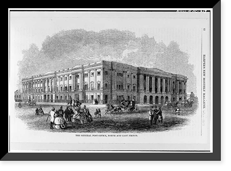 United States General Post Office, Between Seventh, Eighth, E, & F Streets, Northwest, Washington, District of Columbia, DC - 2, Vintage Poster