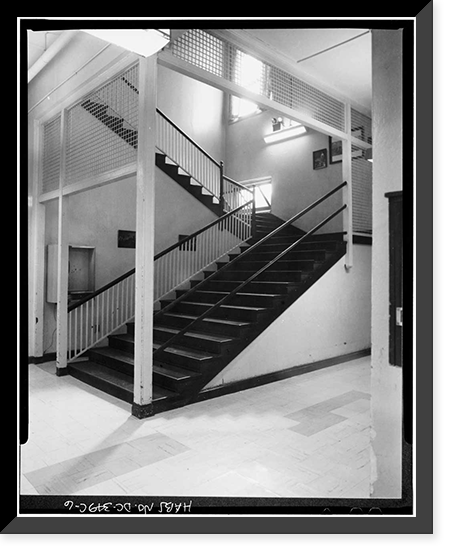 Historic Framed Print, St. Elizabeths Hospital, I Building (No. 95), 2700 Martin Luther King Jr. Avenue, Southeast, Washington, District of Columbia, DC - 6,  17-7/8" x 21-7/8"