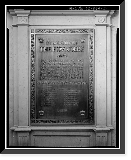 Howard University, Founders Library, 2400 Sixth Street Northwest, Washington, District of Columbia, DC - 10, Vintage Print
