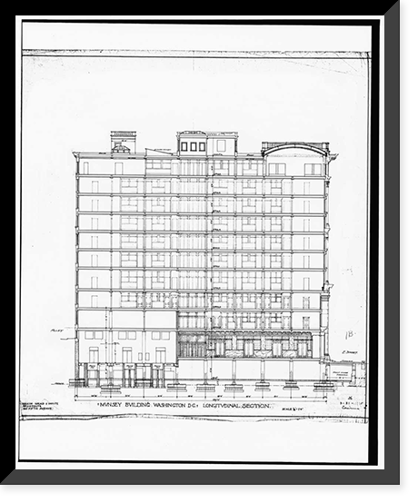 Munsey Building, 1327-1329 E Street Northwest, Washington, District of Columbia, DC - 25, Antique Print