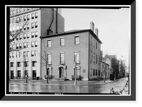 Historic Framed Print, Decatur House, National Trust for Historic Preservation, 748 Jack, Washington, District of Columbia, DC,  17-7/8" x 21-7/8"