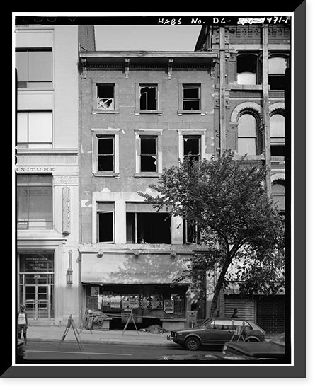 Historic Framed Print, Thorn Building, 417 Seventh Street Northwest, Washington, District of Columbia, DC,  17-7/8" x 21-7/8"