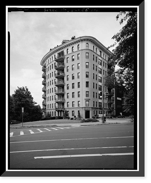 Historic Framed Print, The Carthage Apartment Building, 2301 Connecticut Avenue, Washington, District of Columbia, DC,  17-7/8" x 21-7/8"
