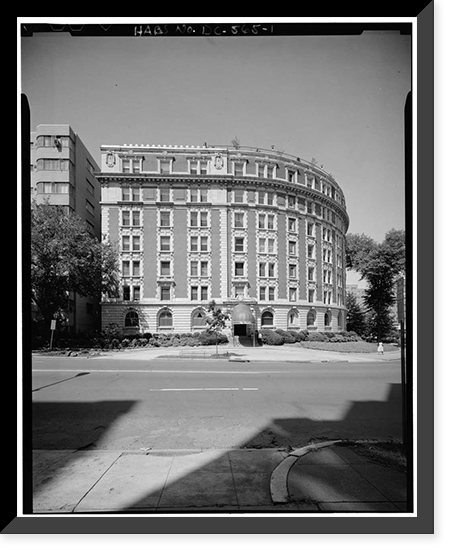 Historic Framed Print, The Dresden Apartment Building, 2126 Connecticut Avenue, Washington, District of Columbia, DC,  17-7/8" x 21-7/8"