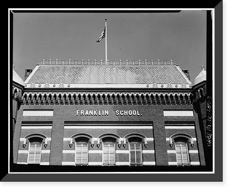 Franklin School, Thirteenth & K Streets Northwest, Washington, District of Columbia, DC - 7, Vintage Wall Art