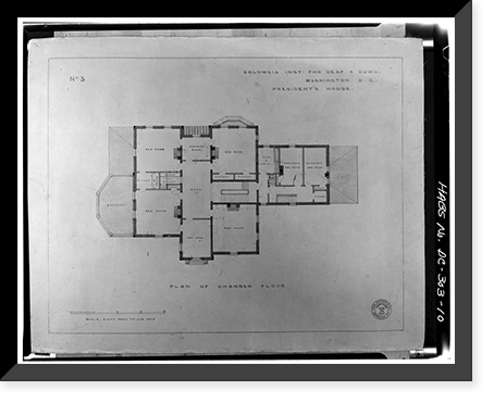 Gallaudet College, President's House, Seventh Street & Florida Avenue Northeast, Washington, District of Columbia, DC - 10, Antique Print