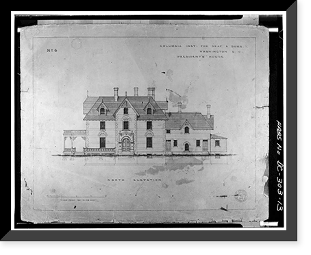 Gallaudet College, President's House, Seventh Street & Florida Avenue Northeast, Washington, District of Columbia, DC - 13 Classic, Historic Reproduction
