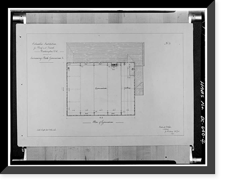Gallaudet College, Gymnasium, Seventh & Florida Avenue, Northeast, Washington, District of Columbia, DC - 2, Vintage Print