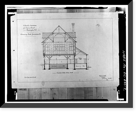 Gallaudet College, Gymnasium, Seventh & Florida Avenue, Northeast, Washington, District of Columbia, DC - 7 Classic, Antique Wall Art
