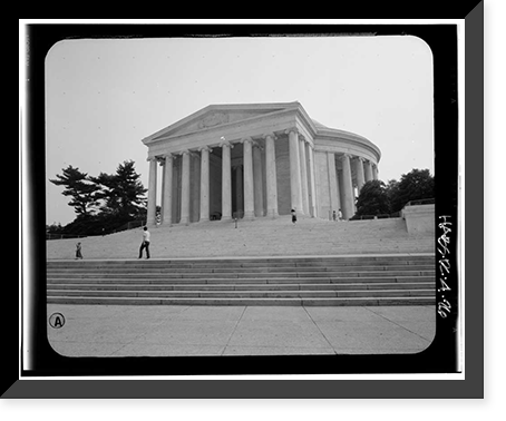 Historic Framed Print, Jefferson Memorial, East Potomac Park, Washington, District of Columbia, DC - 26,  17-7/8" x 21-7/8"