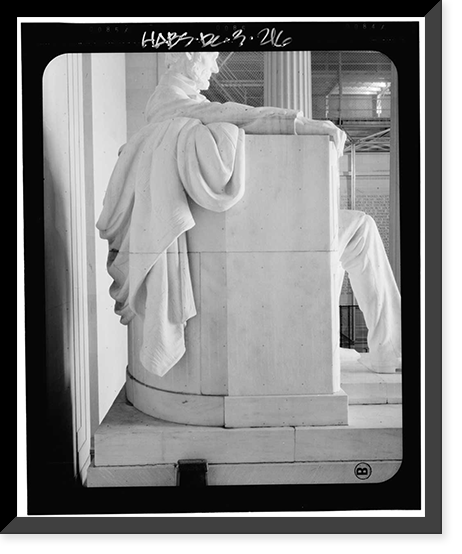 Historic Framed Print, Lincoln Memorial, West Potomac Park, Washington, District of Columbia, DC - 216,  17-7/8" x 21-7/8"
