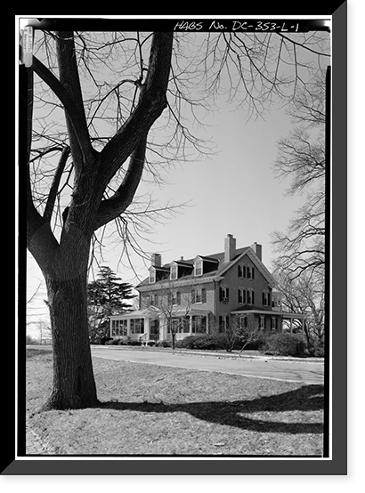 U.S. Soldiers Home, Stuccoed House with Gable Roof, Rock Creek Church Road & Upshur Street Northwest, Washington, District of Columbia, DC, Vintage Print