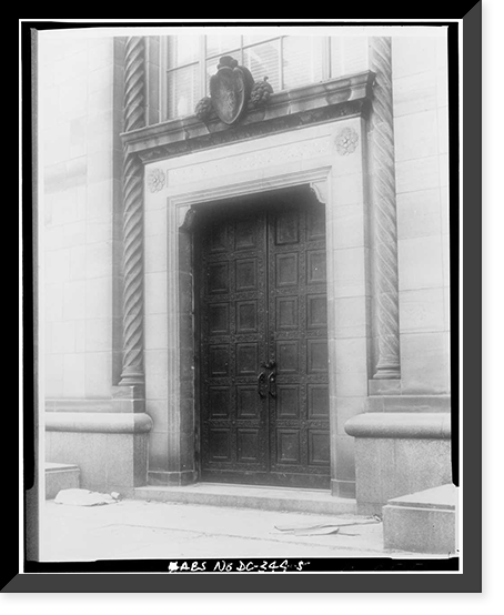 Historic Framed Print, Washington Loan & Trust Company, West End Branch, Seventeenth & G Streets Northwest, Washington, District of Columbia, DC - 5,  17-7/8" x 21-7/8"