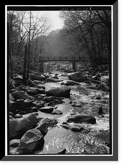 Rapids Footbridge, Spanning Rock Creek .7 Mile South of Joyce Road No, Washington, District of Columbia, DC, Historic Reproduction