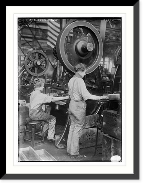 Historic Framed Print, In a Detroit shop,  17-7/8" x 21-7/8"