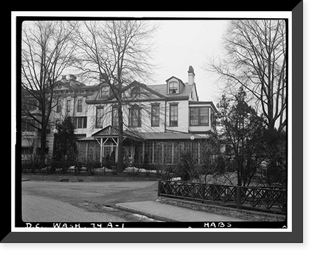 Navy Yard, Commandant's House, Eighth & M Streets Southeast, Washington, District of Columbia, DC, Historic Print