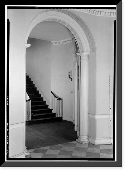 Historic Framed Print, Octagon House, 1799 (1741) New York Avenue, Northwest, Washington, District of Columbia, DC - 8,  17-7/8" x 21-7/8"