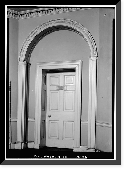 Historic Framed Print, Octagon House, 1799 (1741) New York Avenue, Northwest, Washington, District of Columbia, DC - 12,  17-7/8" x 21-7/8"